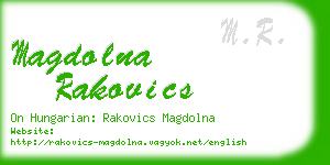 magdolna rakovics business card